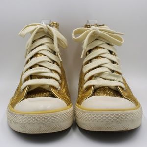 GOLD GF “GOTTA FLURT” DISCO || WOMENS HIGH TOPS